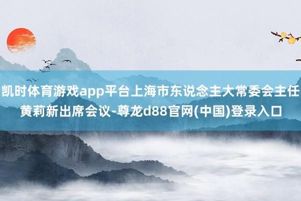 凯时体育游戏app平台上海市东说念主大常委会主任黄莉新出席会议-尊龙d88官网(中国)登录入口