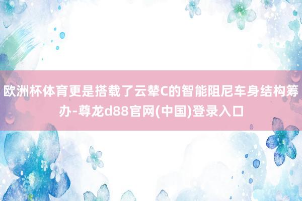 欧洲杯体育更是搭载了云辇C的智能阻尼车身结构筹办-尊龙d88官网(中国)登录入口