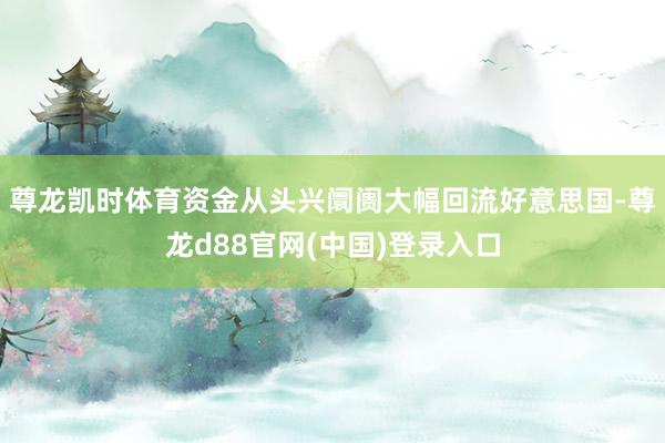 尊龙凯时体育资金从头兴阛阓大幅回流好意思国-尊龙d88官网(中国)登录入口