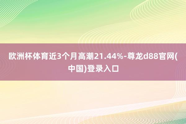 欧洲杯体育近3个月高潮21.44%-尊龙d88官网(中国)登录入口