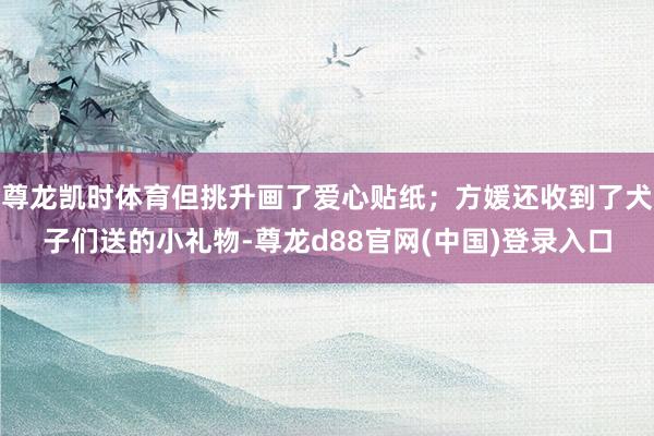 尊龙凯时体育但挑升画了爱心贴纸；方媛还收到了犬子们送的小礼物-尊龙d88官网(中国)登录入口