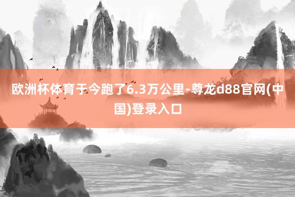 欧洲杯体育于今跑了6.3万公里-尊龙d88官网(中国)登录入口