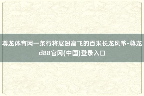 尊龙体育网一条行将展翅高飞的百米长龙风筝-尊龙d88官网(中国)登录入口