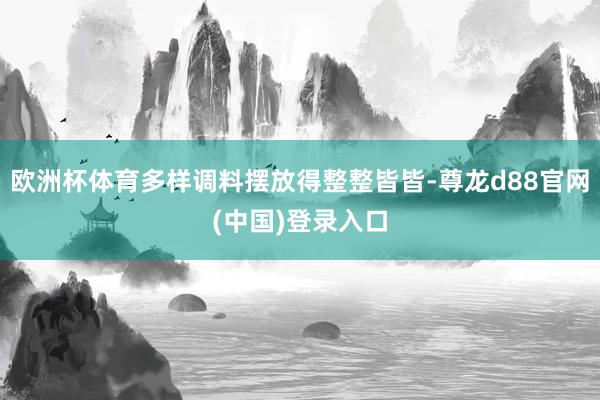 欧洲杯体育多样调料摆放得整整皆皆-尊龙d88官网(中国)登录入口
