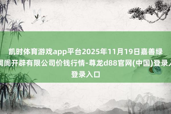 凯时体育游戏app平台2025年11月19日嘉善绿洲阛阓开辟有限公司价钱行情-尊龙d88官网(中国)登录入口